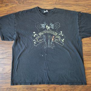 METALLICA Vulturus Guitars Banner Bones Shirt sz XXL 2X WELL WORN Y2K 2007 Metal